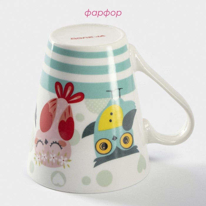 Кружка фарфоровая Доляна «Совушки», 320 мл Кружка фарфоровая Доляна «Совушки», 320 мл