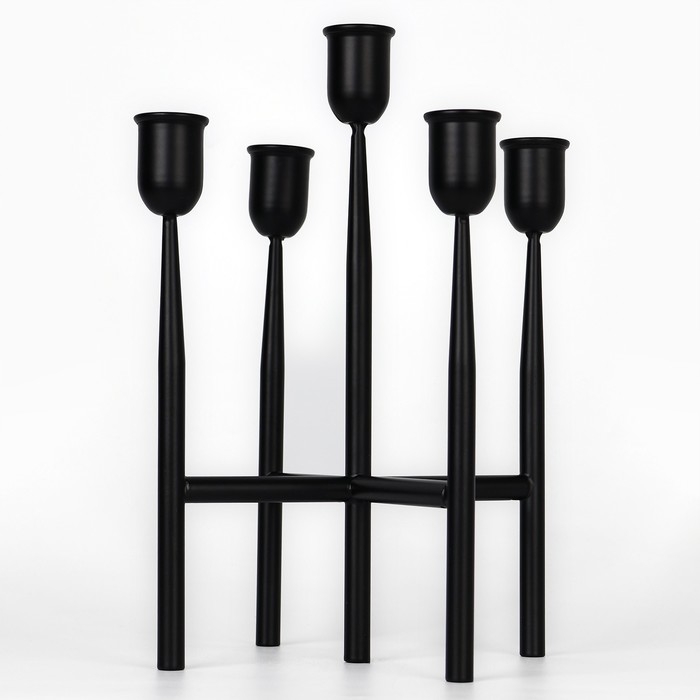 Подсвечник металл «Лаконичность», на 5 свечей, 14 х 14 х 19 см