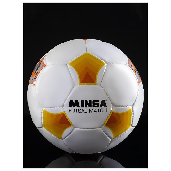 Футбольный мяч MINSA Futsal Match, машинная сшивка, 32 панели, р. 4, PU Футбольный мяч MINSA Futsal Match, машинная сшивка, 32 панели, р. 4, PU