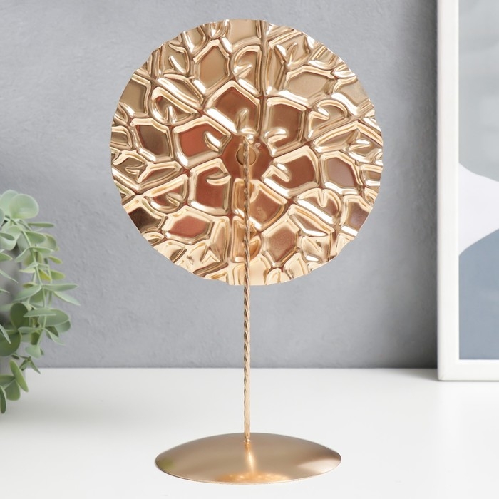 Подсвечник металл на 1 свечу Подсвечник металл на 1 свечу "Паутина времени" золото 26х14,5х11 см