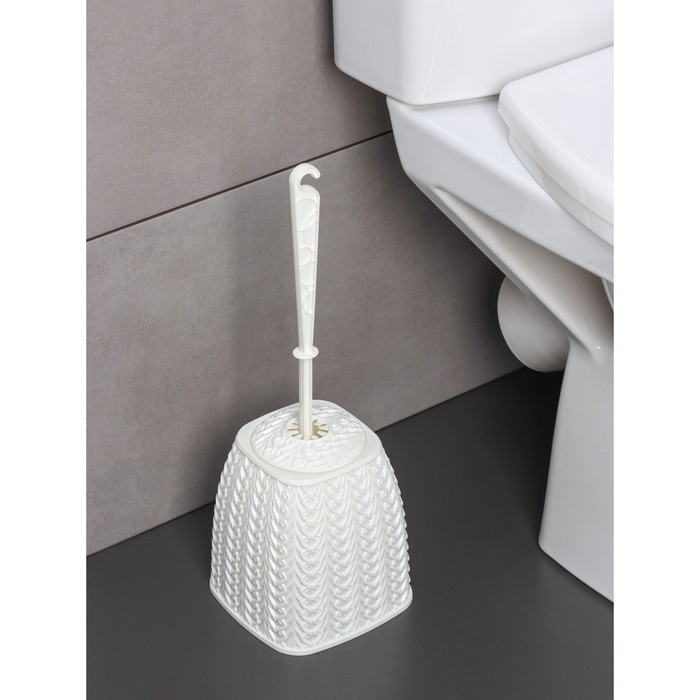 Комплект для туалета Melange, d=14 см, h=42 см, цвет молочный туман Комплект для туалета Melange, d=14 см, h=42 см, цвет молочный туман