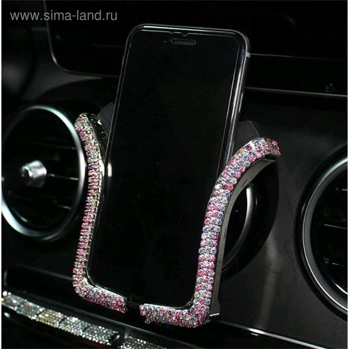 Держатель телефона в дефлектор со стразами Держатель телефона в дефлектор со стразами