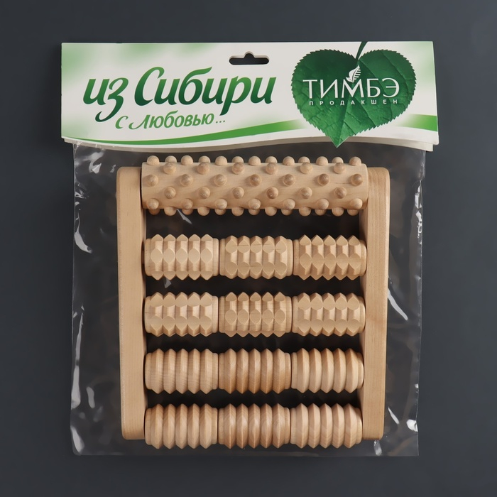 Массажёр для ног «Барабаны», 19 × 18 × 4,5 см, деревянный, 5 комбинированных рядов Массажёр для ног «Барабаны», 19 × 18 × 4,5 см, деревянный, 5 комбинированных рядов