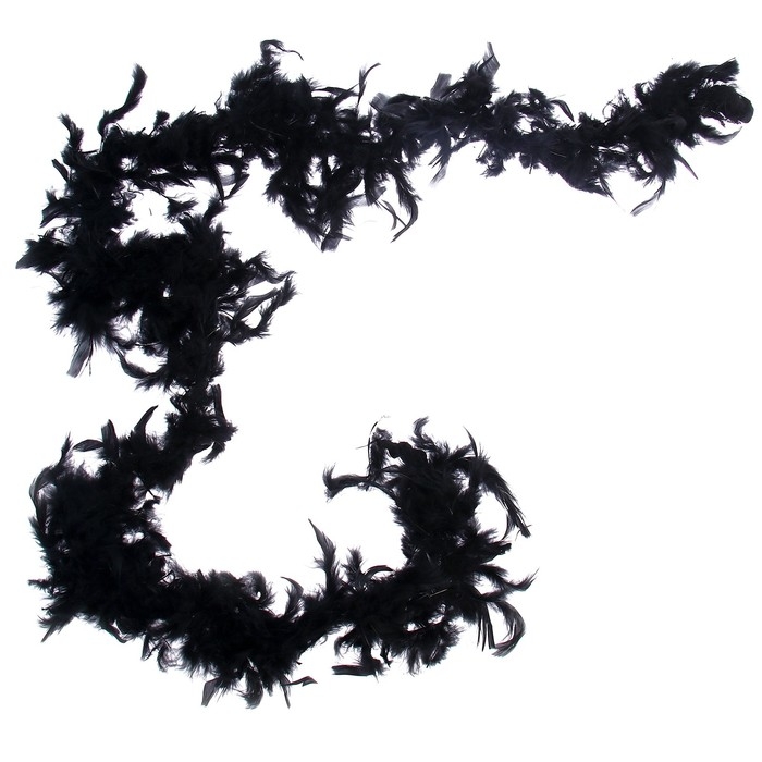 Карнавальный шарф, 1,8 метра, цвет чёрный Карнавальный шарф, 1,8 метра, цвет чёрный