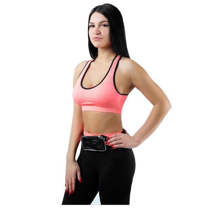 Сумка спортивная на пояс для телефона ONLYTOP, 23 см, цвет чёрный Сумка спортивная на пояс для телефона ONLYTOP, 23 см, цвет чёрный