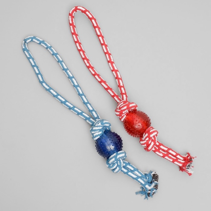 Игрушка канатная Игрушка канатная "Узел с мячиком", до 80 г, микс цветов