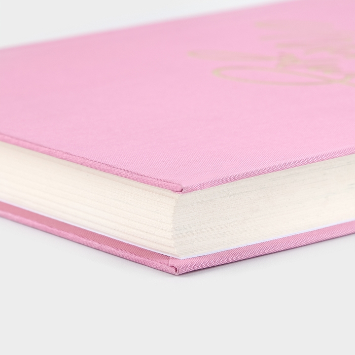 Интервью планинг А5, 144 листа, твердая обложка, текстиль &laquo;Розовый&raquo;