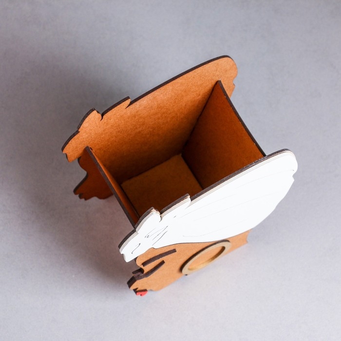 Кашпо деревянное  Кашпо деревянное "Негритянка" 14,5х9х17 см, Дуб-белый