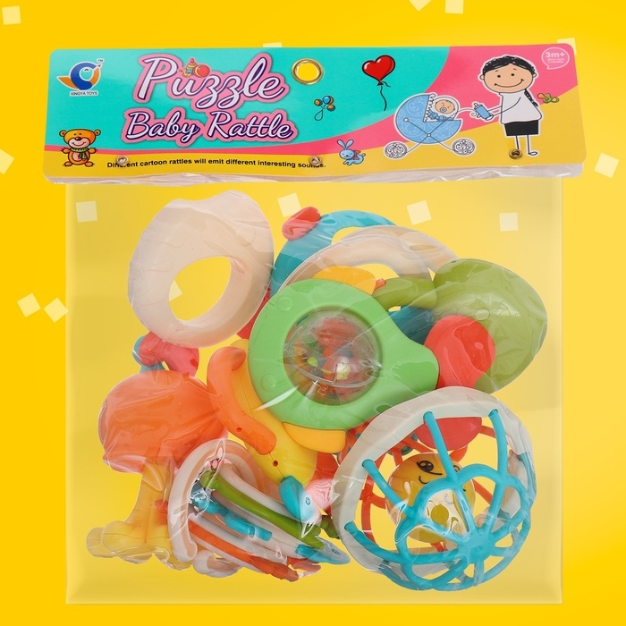 Набор погремушек с прорезывателями для зубов, 13 предметов Набор погремушек с прорезывателями для зубов, 13 предметов