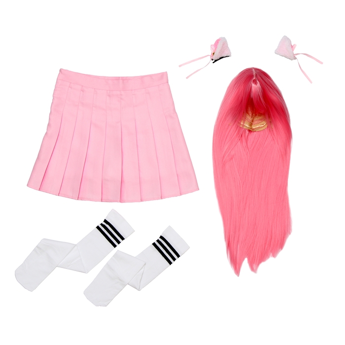 Карнавальный набор «Аниме тян», р. 42-44, цвет розовый Карнавальный набор «Аниме тян», р. 42-44, цвет розовый