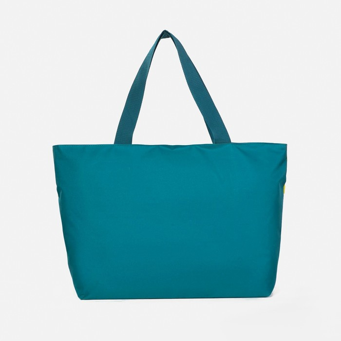 Сумка пляжная на молнии, цвет зелёный/белый/жёлтый Сумка пляжная на молнии, цвет зелёный/белый/жёлтый