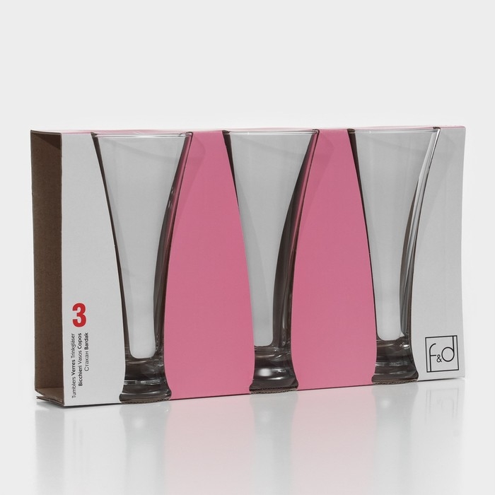 Набор стеклянных стаканов для пива Pub, 320 мл, 3 шт Набор стеклянных стаканов для пива Pub, 320 мл, 3 шт