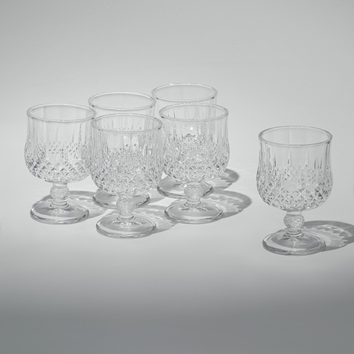 Набор фужеров, стеклянный, d=7.3 см, h=12 см, 205 мл, 6 шт Набор фужеров, стеклянный, d=7.3 см, h=12 см, 205 мл, 6 шт