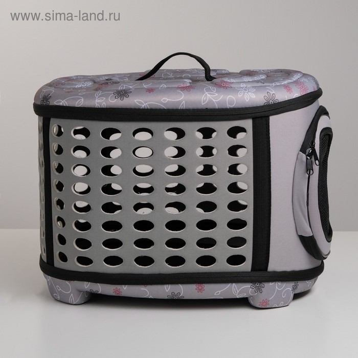 Складная сумка-переноска большая, материал EVA, 42,5 х 37,5 х 29,5 см, серая Складная сумка-переноска большая, материал EVA, 42,5 х 37,5 х 29,5 см, серая
