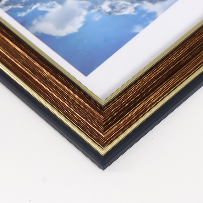 Фоторамка пластик Фоторамка пластик "Офис 2" 10х15 см, бронза