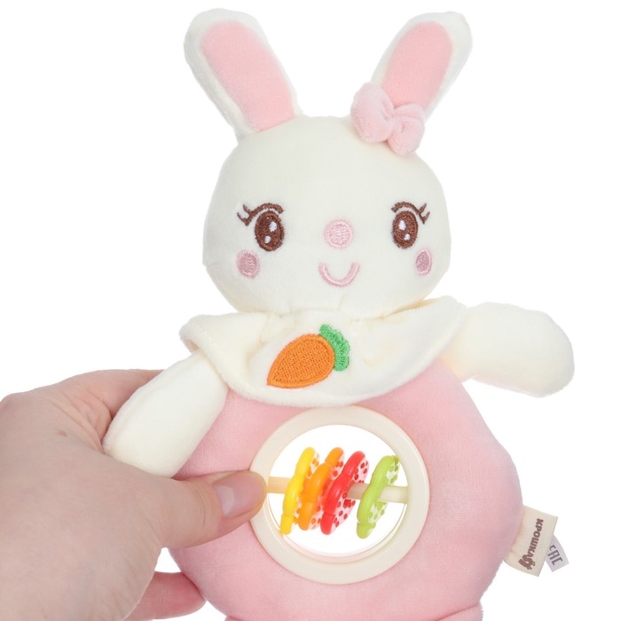 Игрушка-погремушка мягкая «Милая зайка», Крошка Я Игрушка-погремушка мягкая «Милая зайка», Крошка Я