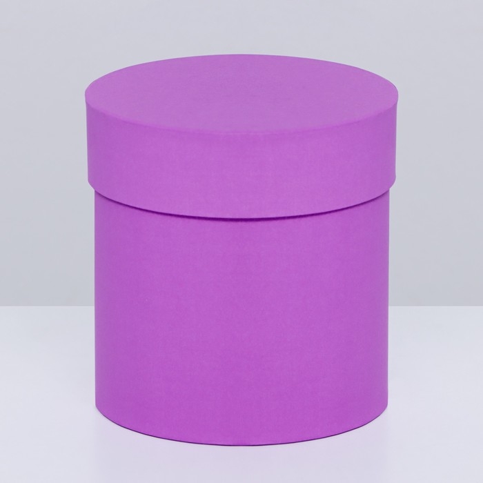 Шляпная коробка сирень, 13 х 13 см