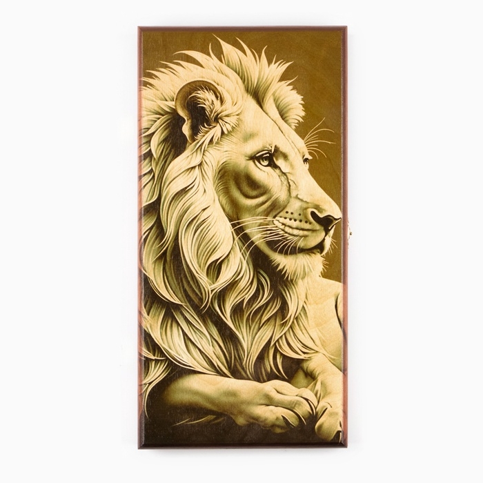 Нарды деревянные с шашками, настольная игра Нарды деревянные с шашками, настольная игра "Лев", 40 х 40 см