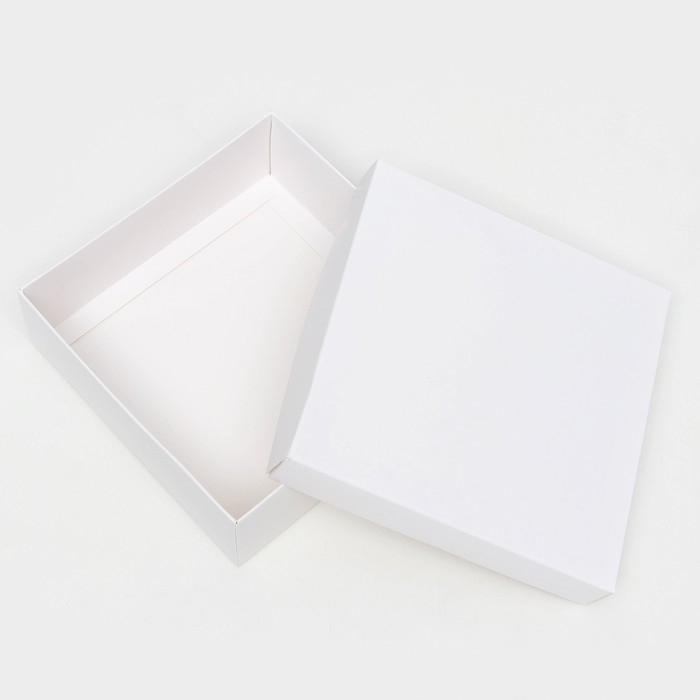Коробка подарочная складная, упаковка, крышка-дно, белая, 15 х 15 х 5 см Коробка подарочная складная, упаковка, крышка-дно, белая, 15 х 15 х 5 см