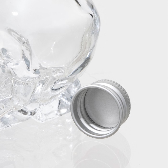 Банка стеклянная для хранения сыпучих продуктов «Череп. Хэллоуин», 30 мл, 4×5,5×7 см, с металлической крышкой