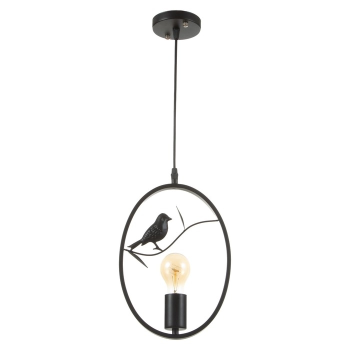 Светильник BayerLux Светильник BayerLux "Птичка на ветке" 1х40Вт E27 черный 21х10х120 см.