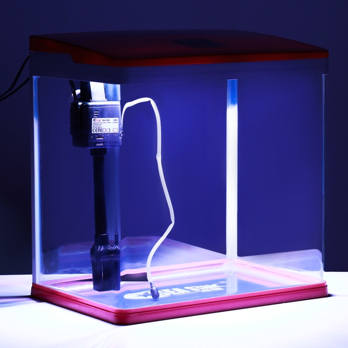 Аквариум SeaStar HX-390F в комплекте: LED-лампа 3х цветная, 7 режимов, фильтр, 30 л, красный 99336 Аквариум SeaStar HX-390F в комплекте: LED-лампа 3х цветная, 7 режимов, фильтр, 30 л, красный 99336