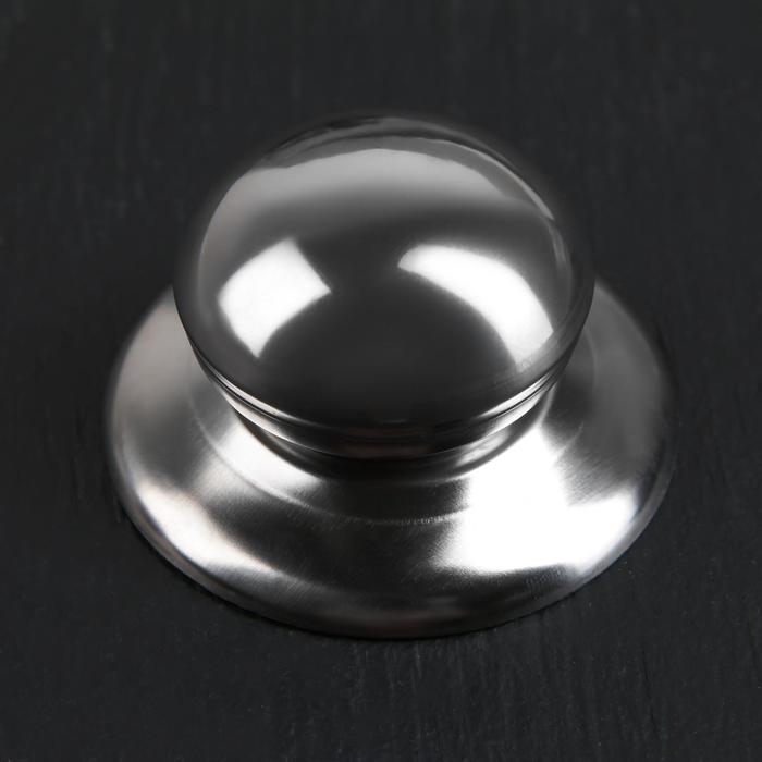 Ручка для крышки на посуду Доляна «Металлик», d=5,5 см, цвет серебристый Ручка для крышки на посуду Доляна «Металлик», d=5,5 см, цвет серебристый