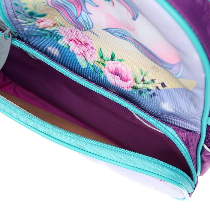 Рюкзак школьный, 37 х 26 х 13 см, эргономичная спинка, Calligrata ОРТ Рюкзак школьный, 37 х 26 х 13 см, эргономичная спинка, Calligrata ОРТ "Единорожка"