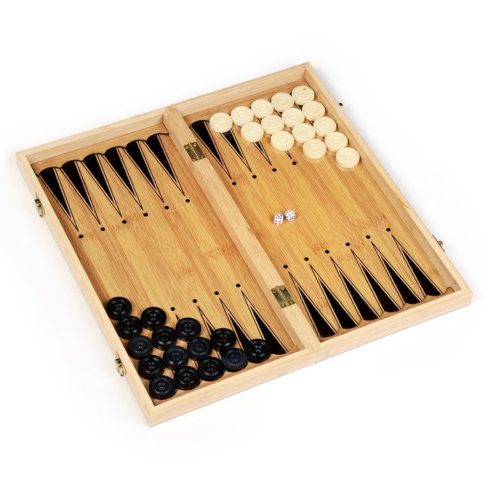 Настольная игра 3 в 1  Настольная игра 3 в 1 "Король": нарды, шахматы, шашки, 39 х 39 см