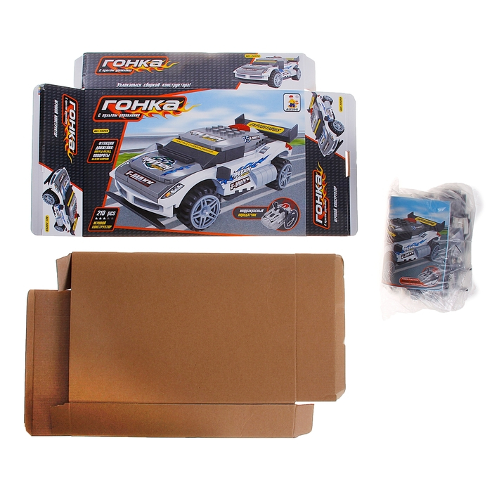 Конструктор на радиоуправлении «Гонка», 210 деталей Конструктор на радиоуправлении «Гонка», 210 деталей