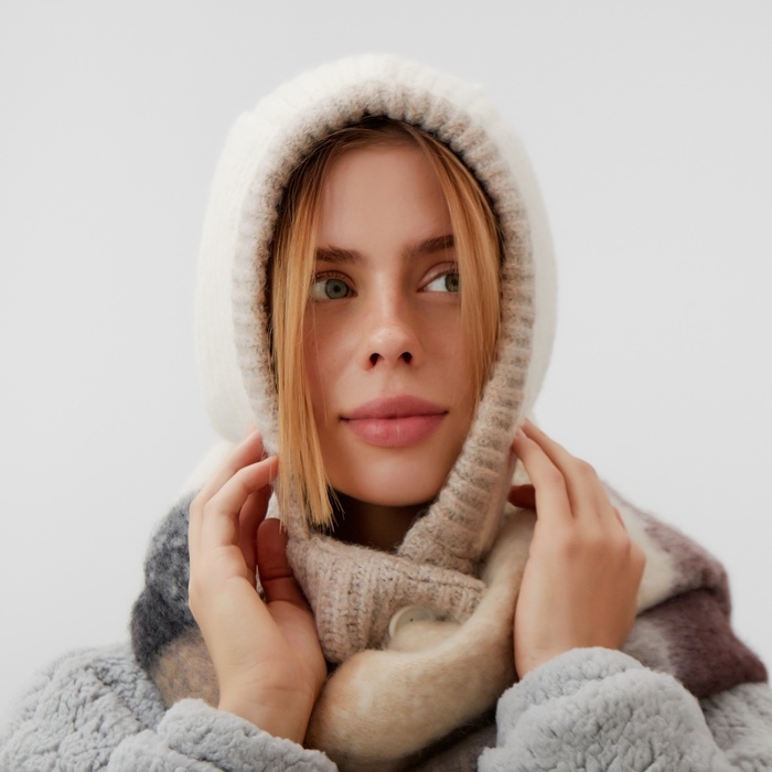 Чепчик женский MINAKU, цвет молочный/песочный, р-р 56-58