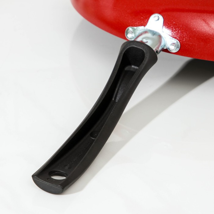 Сковорода Blaze, d=28 см, стеклянная крышка, антипригарное покрытие, цвет красный