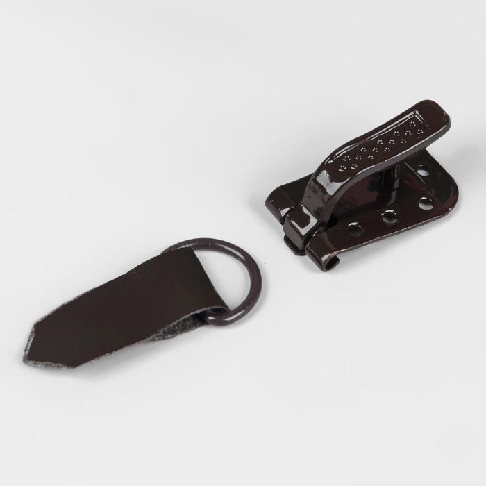 Крючки пришивные, металлические, для верхней одежды, 5 × 1,5 см, 6 шт, цвет коричневый Крючки пришивные, металлические, для верхней одежды, 5 × 1,5 см, 6 шт, цвет коричневый