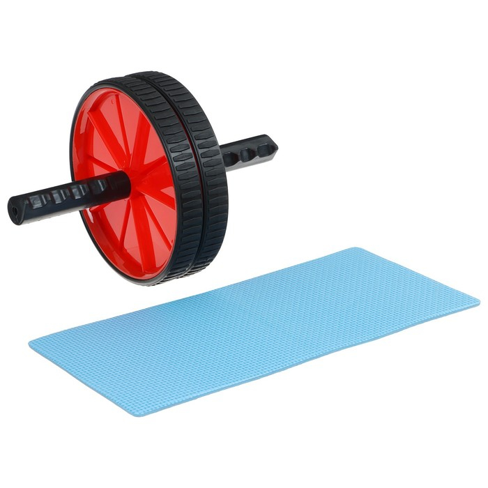 Ролик для пресса ONLYTOP, 2 колеса, 20х17х17 см, цвета МИКС Ролик для пресса ONLYTOP, 2 колеса, 20х17х17 см, цвета МИКС