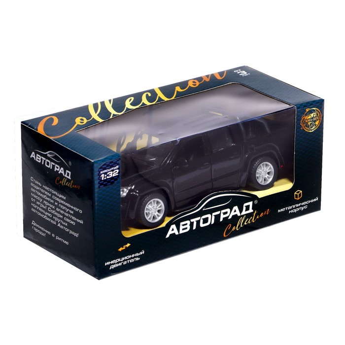 Машина металлическая «Тундра», открываются двери, 1:32, инерция, цвет чёрный Машина металлическая «Тундра», открываются двери, 1:32, инерция, цвет чёрный