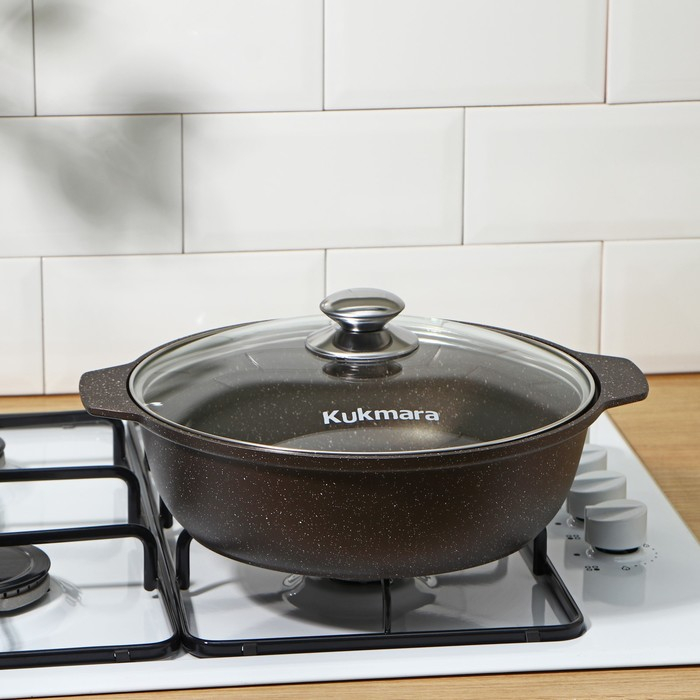 Жаровня, 3 л, d=38 см, h=9 см, антипригарное покрытие, цвет коричневый Жаровня, 3 л, d=38 см, h=9 см, антипригарное покрытие, цвет коричневый