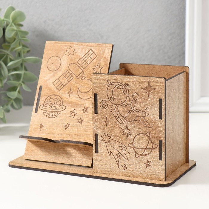 Органайзер настольный Органайзер настольный "Космонавт" 18х12,5х9 см (набор 9 деталей)