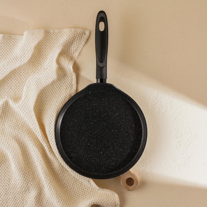 Сковорода блинная алюминиевая с антипригарным покрытием SL Home, d=22 см, h=1,6 см, индукция, цвет чёрный