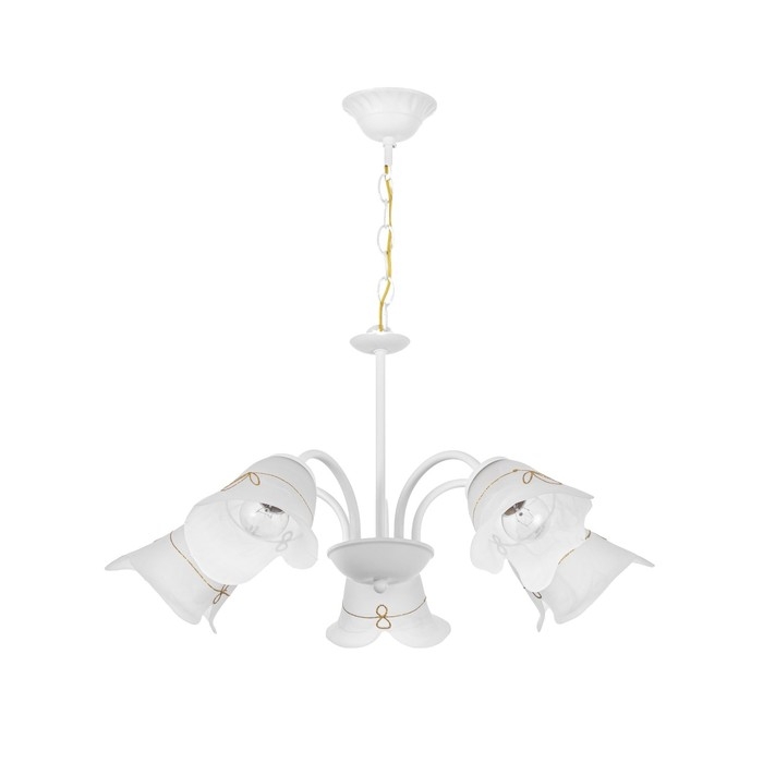 Люстра потолочная Настольгия 5х40Вт Е27 Белый 55x55x55 см Люстра потолочная Настольгия 5х40Вт Е27 Белый 55x55x55 см