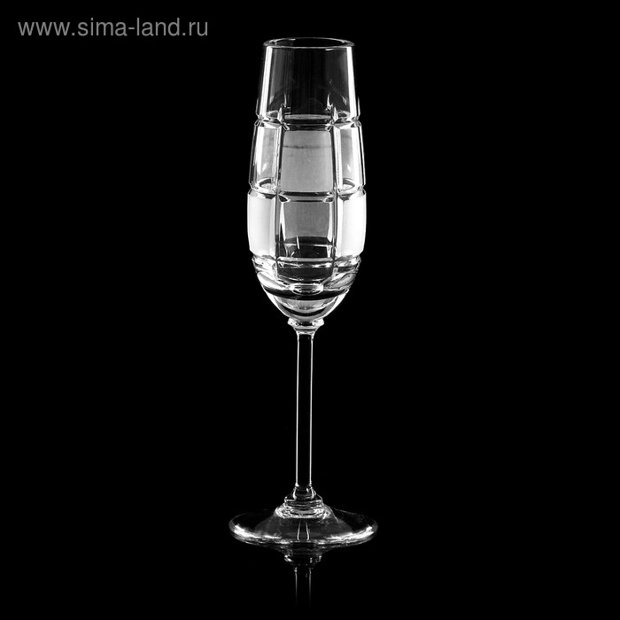 Набор бокалов хрустальных для шампанского «Шахматы», 160 мл, 6 шт Набор бокалов хрустальных для шампанского «Шахматы», 160 мл, 6 шт