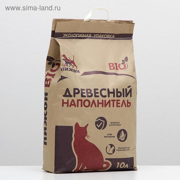 Наполнитель древесный Наполнитель древесный "Пижон" Bio, 10 л