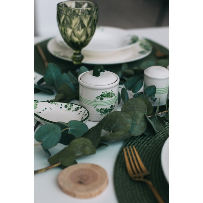 Сахарница керамическая Доляна «Эвкалипт», 150 мл, d=7 см Сахарница керамическая Доляна «Эвкалипт», 150 мл, d=7 см