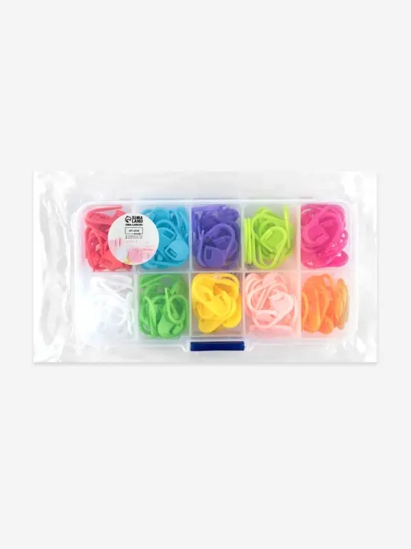 Набор маркеров для петель, 2 см, 120 шт., в контейнере, 12.7&times;6.5&times;2.1 см, разноцветный