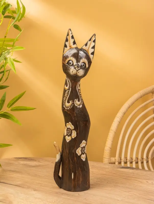 Сувенир «Кошка», 60×14×6 см, дерево, коричневый, МИКС Сувенир «Кошка», 60×14×6 см, дерево, коричневый, МИКС