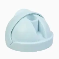 Поильник - непроливайка детский с силиконовой трубочкой и грузиком, от 9 мес., 350 мл., на ленте, цвет голубой, Крошка Я