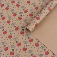Бумага упаковочная бурый крафт &laquo;Снежная матрешка&raquo;, 1 лист, 70&times;100 см