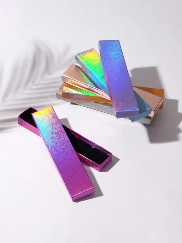 Набор короборчек подарочных 6 шт.  под браслет/цепочку/часы "Голография", 21*4см,  цвет МИКС (707702