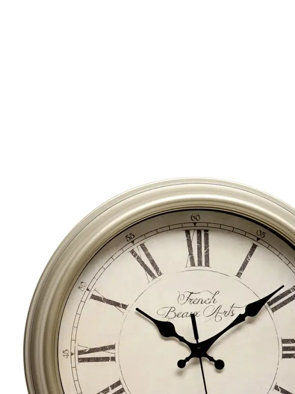 Часы настенные классические, бесшумные, плавный ход, d=31 см, золотистые