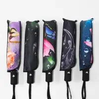 Зонт полуавтоматический &laquo;Дождливый день&raquo;, 3 сложения, 8 спиц, R=49/55 см, d=98 см, МИКС