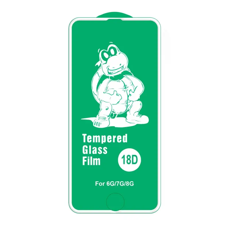 Защитное стекло для iPhone 7/8 18D белое усиленные края без упаковки